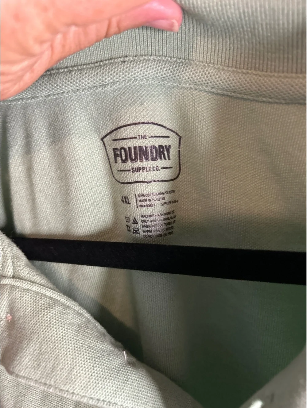 The Foundry Supply Co. Men's 4XL Polo Shirt Light Green